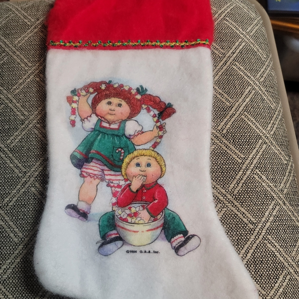 1984 cabbage patch christmas stocking
